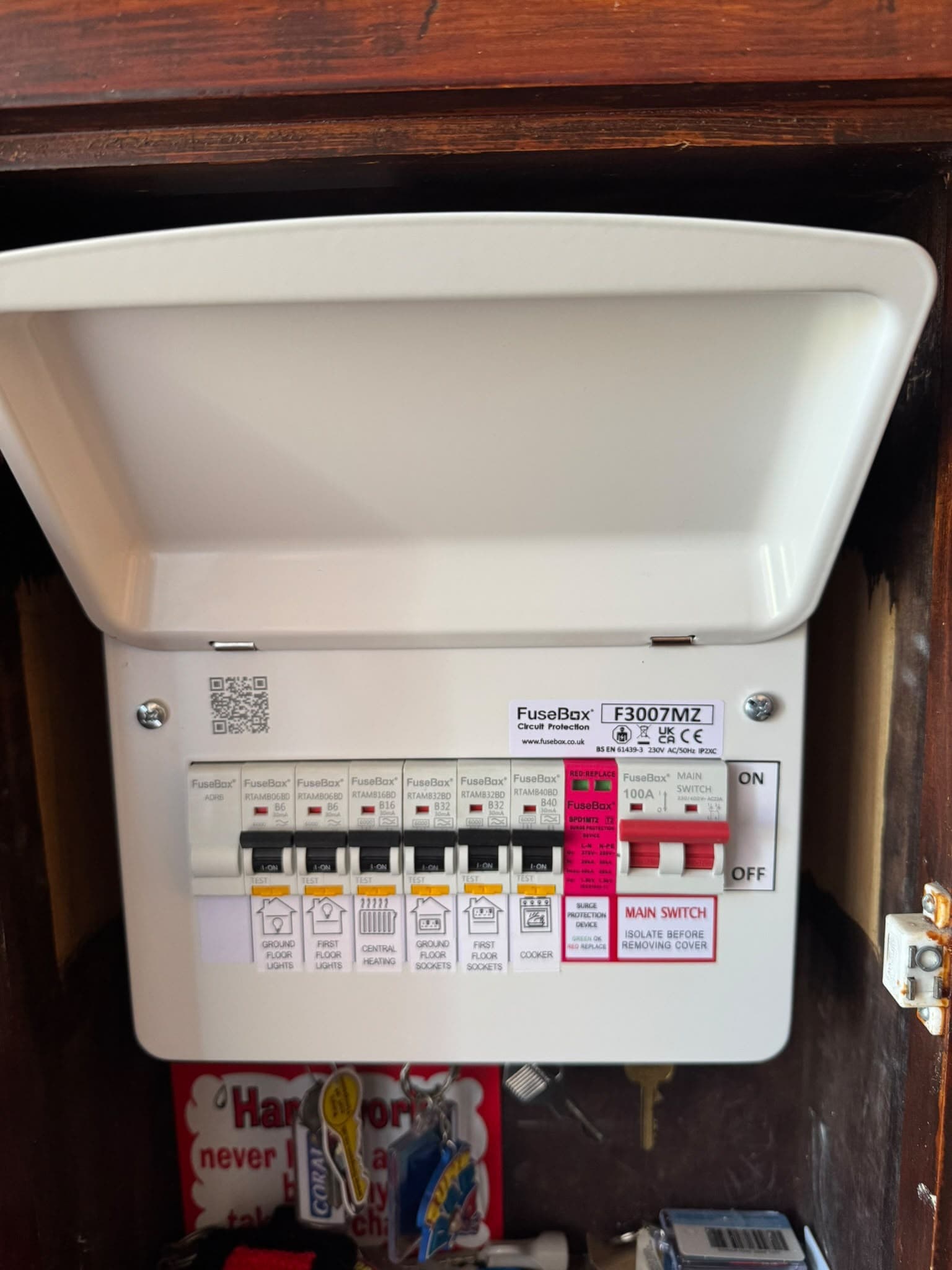 Evans All Electrical consumer unit household circuit labels
