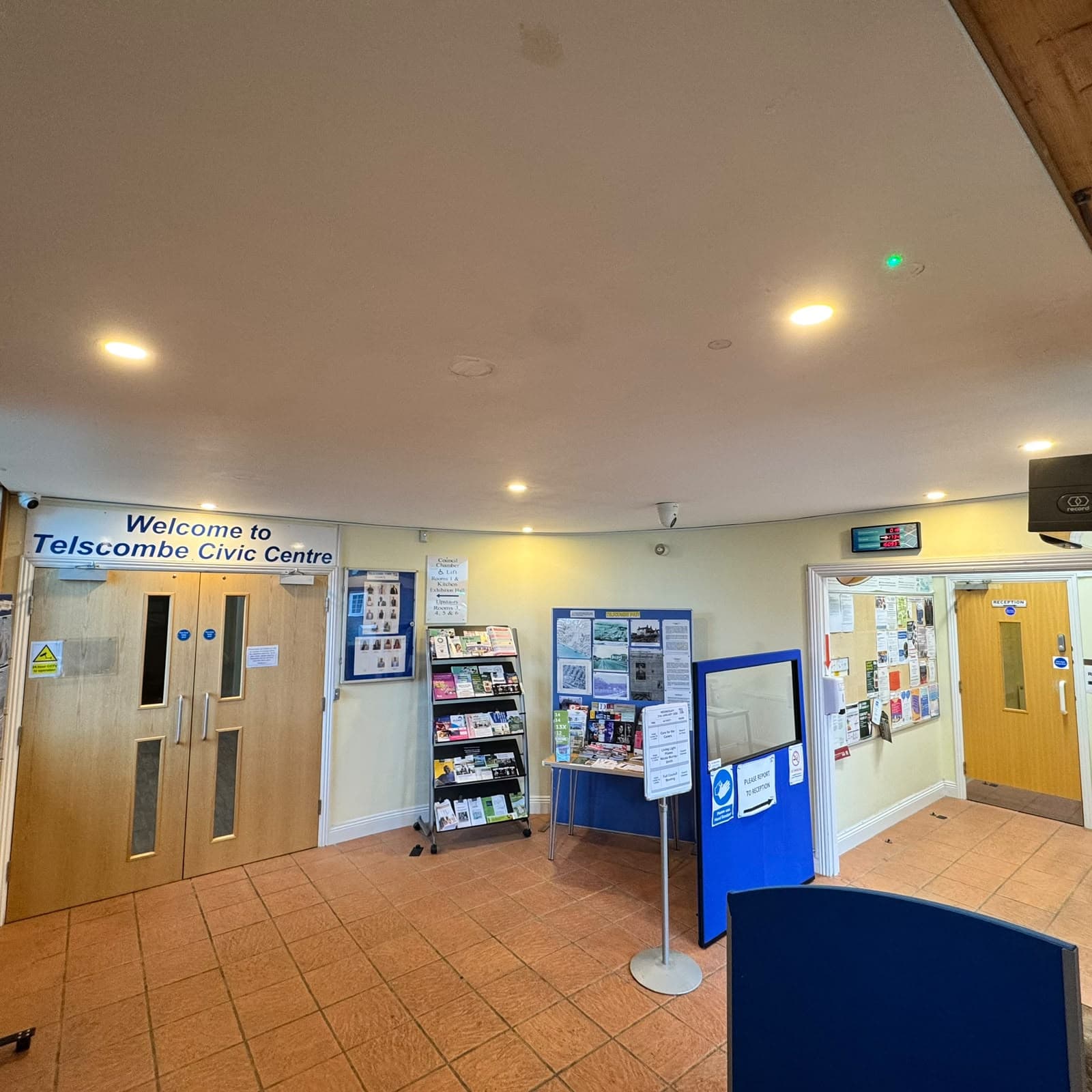 Evans All Electrical civic centre reception recessed lights