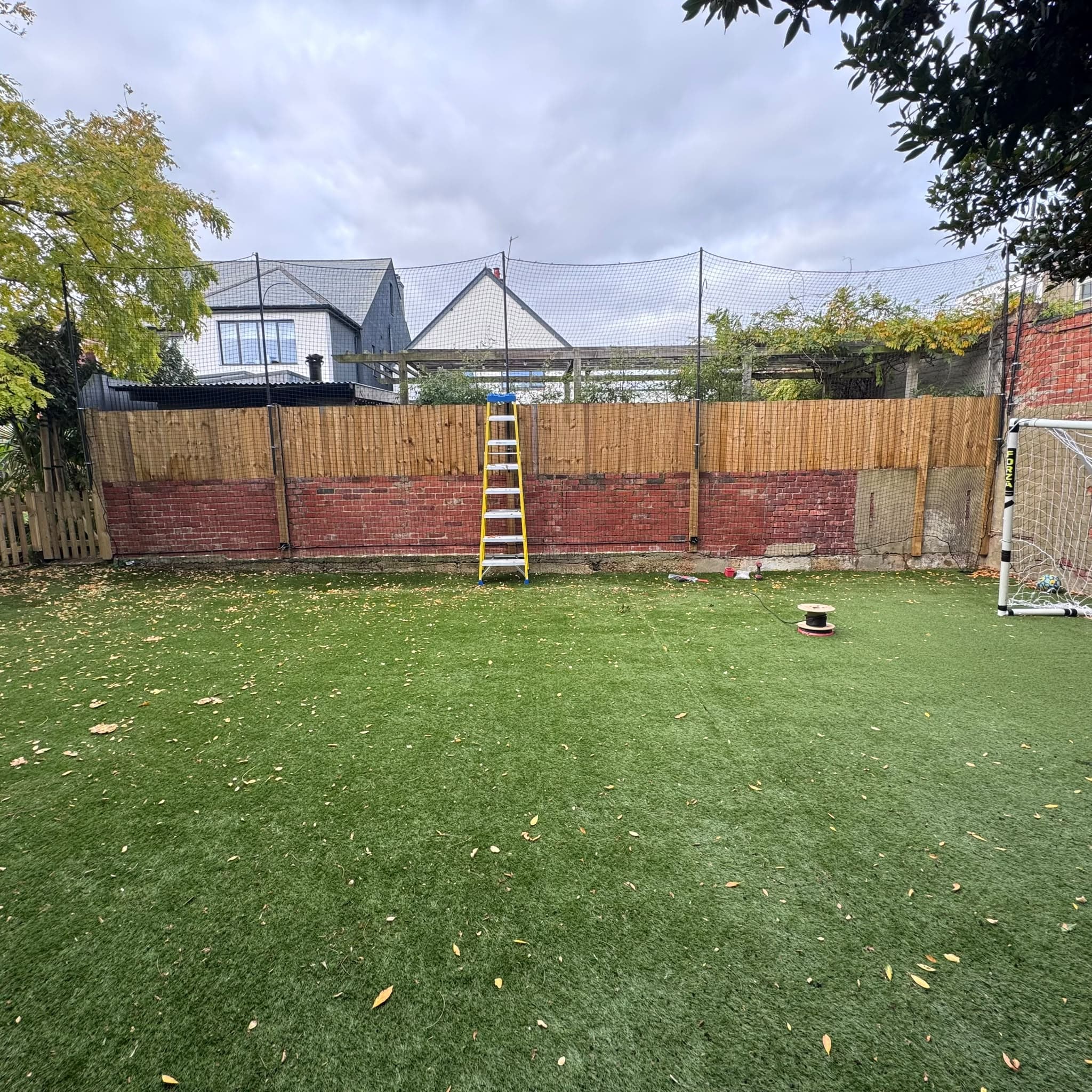 Evans All Electrical outdoor sports area and perimeter fence