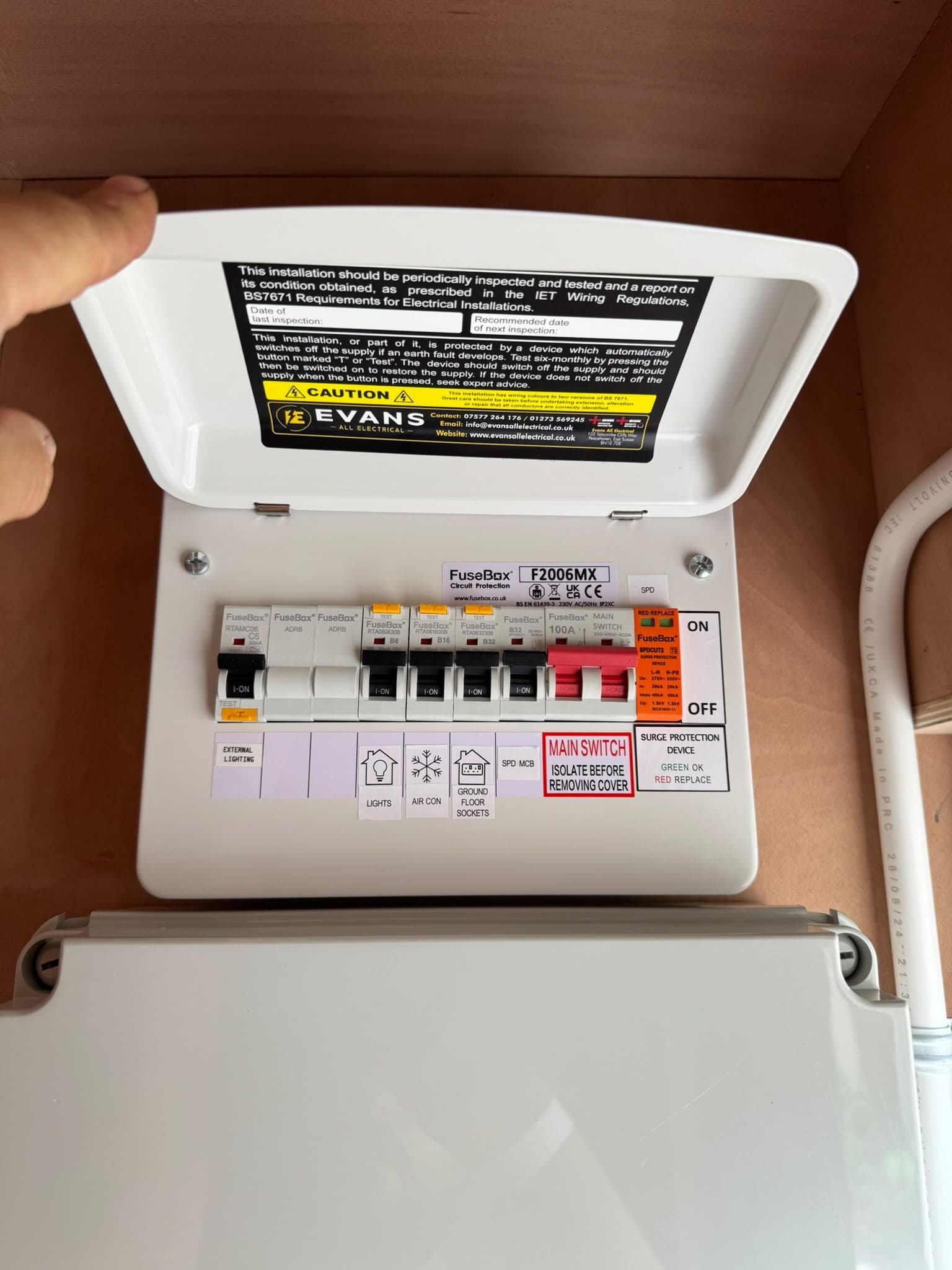 Evans All Electrical project photo (not a reviewer portrait)
